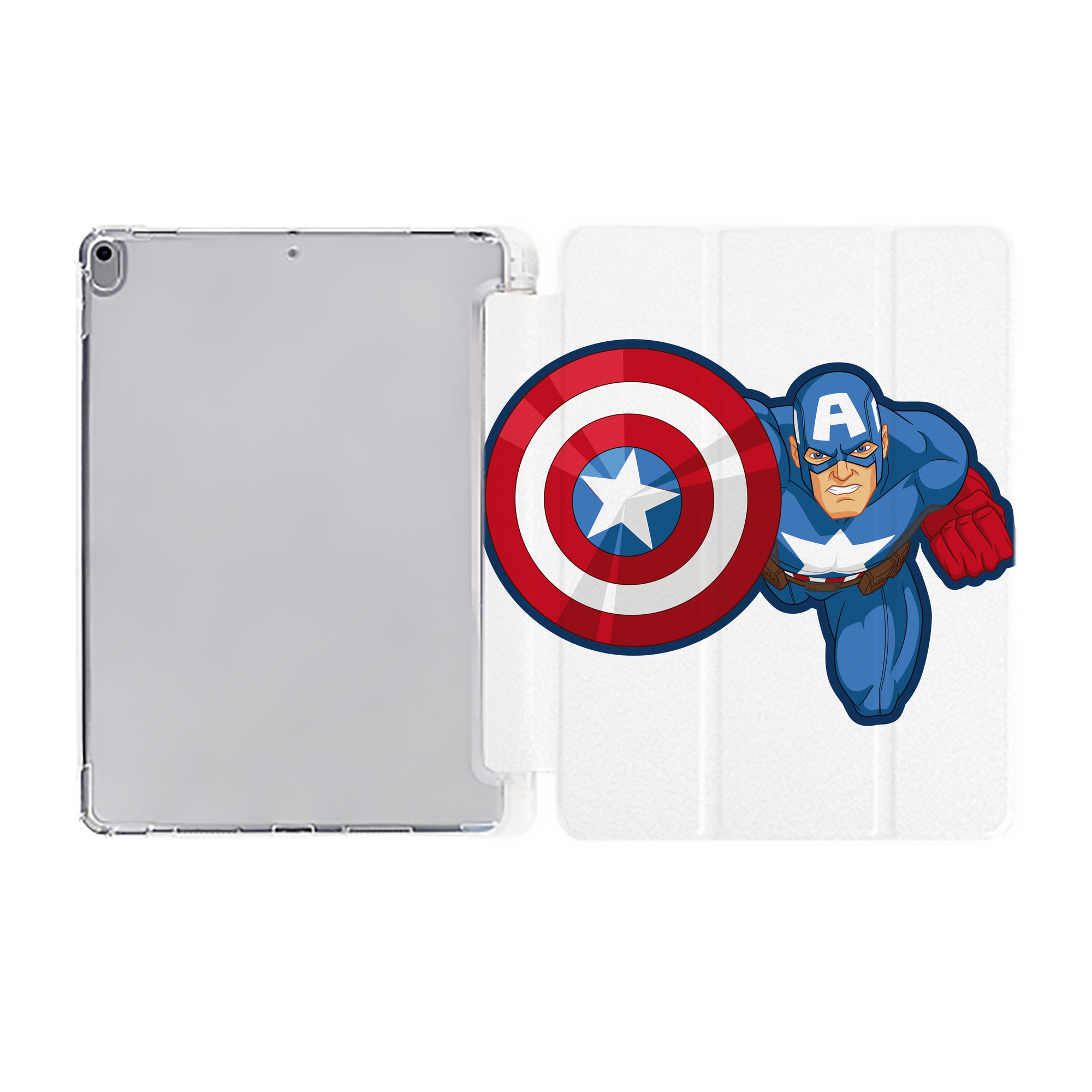 （画像用） アベンジャーズ The Avengers IPad ケース ペン収納付き 三つ折りスタンド PUレザー×シリコン 対応機種9.5/10.5/10.9インチ